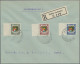 Liechtenstein: 1927, 10-30 Rp. 87.Geburtstag Des Fürsten, 3 Randstücke Auf Orts- - Lettres & Documents
