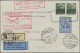 Liechtenstein: 1933, 1 Fr. Flugpost Auf Karte Mit Aushilfsstempel "TRIESENBERG" - Briefe U. Dokumente