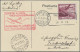 Liechtenstein: 1933, 1 Fr. Flugpost Auf Karte Mit Aushilfsstempel "TRIESENBERG" - Brieven En Documenten
