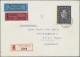 Delcampe - Liechtenstein: 1939, 2 U. 3 Fr. Wappen Auf 2 Echt Gelaufenen R-Eil-LP-Briefen Mi - Covers & Documents