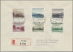 Liechtenstein: 1944, Freimarken Troyer Komplett 14 Werte Auf 3 Echt Gelaufenen R - Briefe U. Dokumente