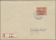 Liechtenstein: 1945/1947, 5 Fr. Wappen Blau Und Rot Und 10 Fr. Luzius Auf 3 Echt - Covers & Documents