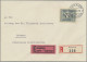 Delcampe - Liechtenstein: 1945/1947, 5 Fr. Wappen Blau Und Rot Und 10 Fr. Luzius Auf 3 Echt - Briefe U. Dokumente
