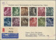 Liechtenstein: 1951, Landarbeit Komplett 12 Werte Auf Echt Gelaufenem R-LP-Brief - Storia Postale