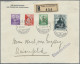 Delcampe - Liechtenstein - Dienstmarken: 1935/1936, 5 Verschiedene R-Briefe Der Regierung M - Dienstmarken