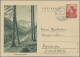Liechtenstein - Ganzsachen: 1947, 20 Rp. Enzian Bild Valüna Mit DV S.A.43, Bedar - Interi Postali