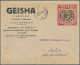 Luxembourg: 1931 Advertising Envelope For "Geisha Parfumes" Franked By 1927 75c. - Autres & Non Classés