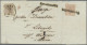 Österreich: 1850, 6 Kr. Braun, Handpapier, Type Ia Sowie Rückseitig Geklebt Glei - Storia Postale