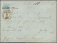 Österreich: 1850, 9 Kr. Blau, Handpapier, Type I, Breitrandig Auf Briefcouvert, - Storia Postale