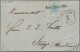 Österreich: 1850, 9 Kr. Hellblau, Handpapier, Type I, Mit Interessantem Plattenf - Storia Postale