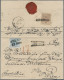 Österreich: 1850, 9 Kr. Blau Sowie Rückseitig Geklebt 6 Kr. Braun, Je Handpapier - Briefe U. Dokumente