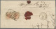 Österreich: 1854, 3 Kr. Rosa, Maschinenpapier, Type IIIb, Zwei Waagerechte Paar, - Briefe U. Dokumente