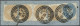 Österreich - Lombardei Und Venetien: 1864, 10 So Blau Und 4 X 15 So Braun, Neben - Lombardo-Venetien