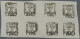 Romania: 1858, 5 Par Black On White, Decorative Block Of Eight, Mint Never Hinge - Nuevos