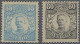 Sweden: 1918 'King Gustaf V.' 55 øre Light Blue And 80 øre Black, Both Mint Hing - Ongebruikt