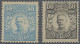 Sweden: 1918 'King Gustaf V.' 55 øre Light Blue And 80 øre Black, Both Mint Hing - Neufs