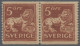 Sweden: 1921 'Lion' 5 øre Brown-red, Type II, No Watermark, Perf 13 Vertically, - Nuevos