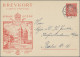 Delcampe - Sweden - Postal Stationery: 1929, Pictorial Card Gustav 15ö. Red, Four Different - Postwaardestukken