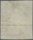 Schweiz: 1854/63, 10 Rp Lebhaftpreussischblau, Sitzende Helvetia, Ungezähnt, Mün - Gebraucht