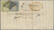 Schweiz: 1854, Strubel, 10 Rp. + 40 Rp. (1856 Bern - Milan - Bologna - Rome - Na - Storia Postale