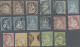 Schweiz: 1854-62 Strubel: 17 Gestempelte Marken, Von 5 Bis 40 Rp., Mit Farbnuanc - Used Stamps