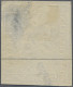 Schweiz: 1855, 1 Fr Hellbläulichgrau Mit Schwarzem Seidenfaden, Zart Entwertet M - Usati