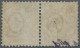 Schweiz: 1881 Sitzende Helvetia 1 Fr. Golden Auf Faserpapier, Waagerechtes Paar, - Used Stamps