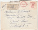 Lettre Recommandée Bordeaux Nansouty Avec étiquette Mécanique, 1958 - Brieven En Documenten