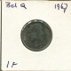1 FRANC 1967 FRENCH Text BELGIQUE BELGIUM Pièce #AU668.F.A - 1 Franc