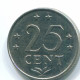 25 CENTS 1971 ANTILLES NÉERLANDAISES Nickel Colonial Pièce #S11494.F.A - Antilles Néerlandaises