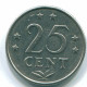 25 CENTS 1970 NIEDERLÄNDISCHE ANTILLEN Nickel Koloniale Münze #S11439.D.A - Niederländische Antillen