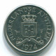 10 CENTS 1974 ANTILLAS NEERLANDESAS Nickel Colonial Moneda #S13514.E.A - Niederländische Antillen