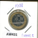 10 FRANCS 1988 FRANCIA FRANCE Moneda BIMETALLIC #AW431.E.A - 10 Francs