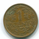 1 CENT 1963 NIEDERLÄNDISCHE ANTILLEN Bronze Fish Koloniale Münze #S11079.D.A - Niederländische Antillen