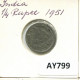 1/4 RUPEE 1951 INDE INDIA Pièce #AY799.F.A - Indien