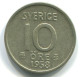 10 ORE 1958 SUECIA SWEDEN PLATA Moneda #WW1104.E.A - Suède