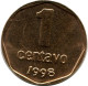 1 CENTAVO 1998 ARGENTINA Coin UNC #M10120.U.A - Argentina