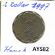 2 DOLLARS 1997 HONG KONG Coin #AY582.U.A - Hong Kong