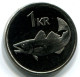 1 KRONA 1999 ISLANDIA ICELAND UNC Fish Moneda #W11278.E.A - Islandia