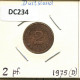 2 PFENNIG 1975 D WEST & UNIFIED GERMANY Coin #DC234.U.A - 2 Pfennig