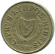 20 CENTS 1991 CHYPRE CYPRUS Pièce #AP291.F.A - Chypre