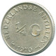 1/4 GULDEN 1970 ANTILLES NÉERLANDAISES ARGENT Colonial Pièce #NL11707.4.F.A - Niederländische Antillen