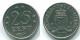 25 CENTS 1971 NETHERLANDS ANTILLES Nickel Colonial Coin #S11495.U.A - Niederländische Antillen