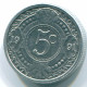 5 CENTS 1991 NIEDERLÄNDISCHE ANTILLEN Aluminium Koloniale Münze #S13716.D.A - Antille Olandesi
