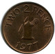 2 PENCE 1977 GUERNSEY Moneda #AX104.E.A - Guernsey