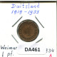 1 RENTENPFENNIG 1934 A GERMANY Coin #DA461.2.U.A - 1 Reichspfennig
