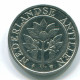 25 CENTS 1990 ANTILLAS NEERLANDESAS Nickel Colonial Moneda #S11252.E.A - Niederländische Antillen