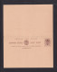 1 P. Überdruck-Doppel-Ganzsache (P 30) - Ungebraucht - État Libre D'Orange (1868-1909)