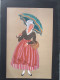 2 Grands Dessins Costumes Regionaux  Lorraine Jeune Paysanne Nancy Et Vosges - Tekeningen