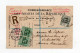 !!! TOGO, CARTE FM RECO AFFRANCH N°72x2 ET 74 DE LOME, OBLIT BRIT. DE LA COTE DE L'OR (DANOE). RRR - Brieven En Documenten